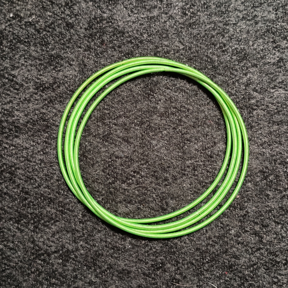 Guitar String Stretch Bracelets - Five (5) Grass Green